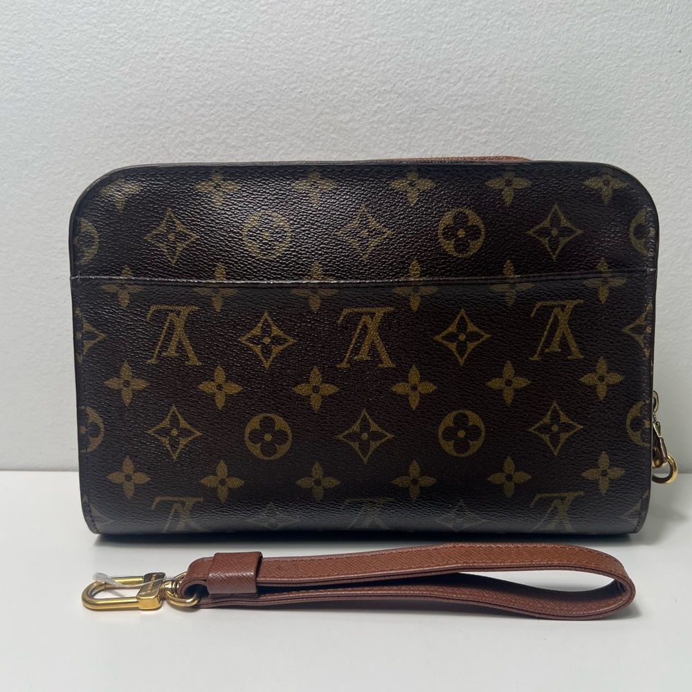 Louis Vuitton LV Orsay Monogram Logo Leather Clutch Wristlet Handbag Purse - Picture 3 of 16